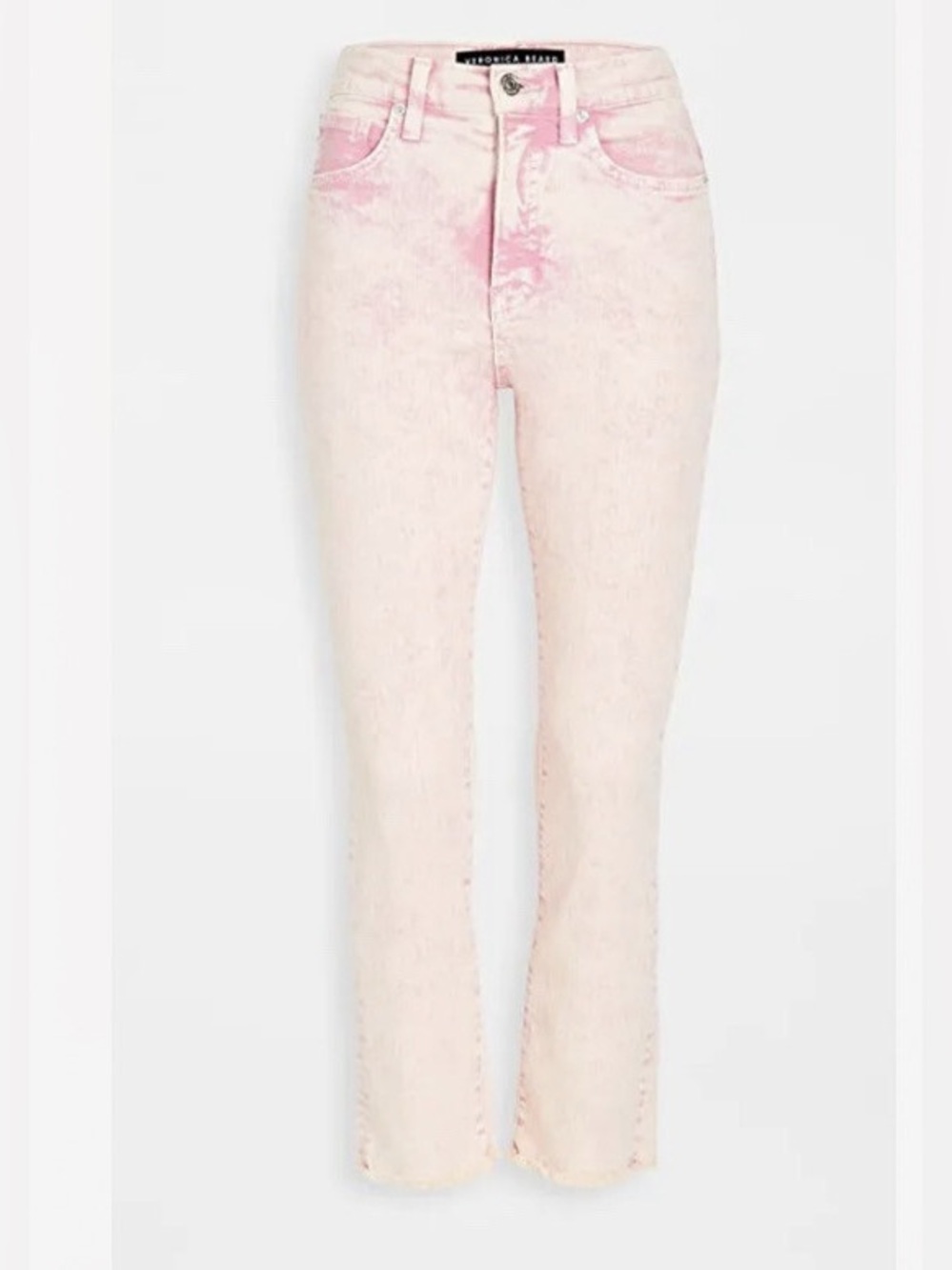 Veronica Beard Carly High-rise Kick-flare Pink Jeans